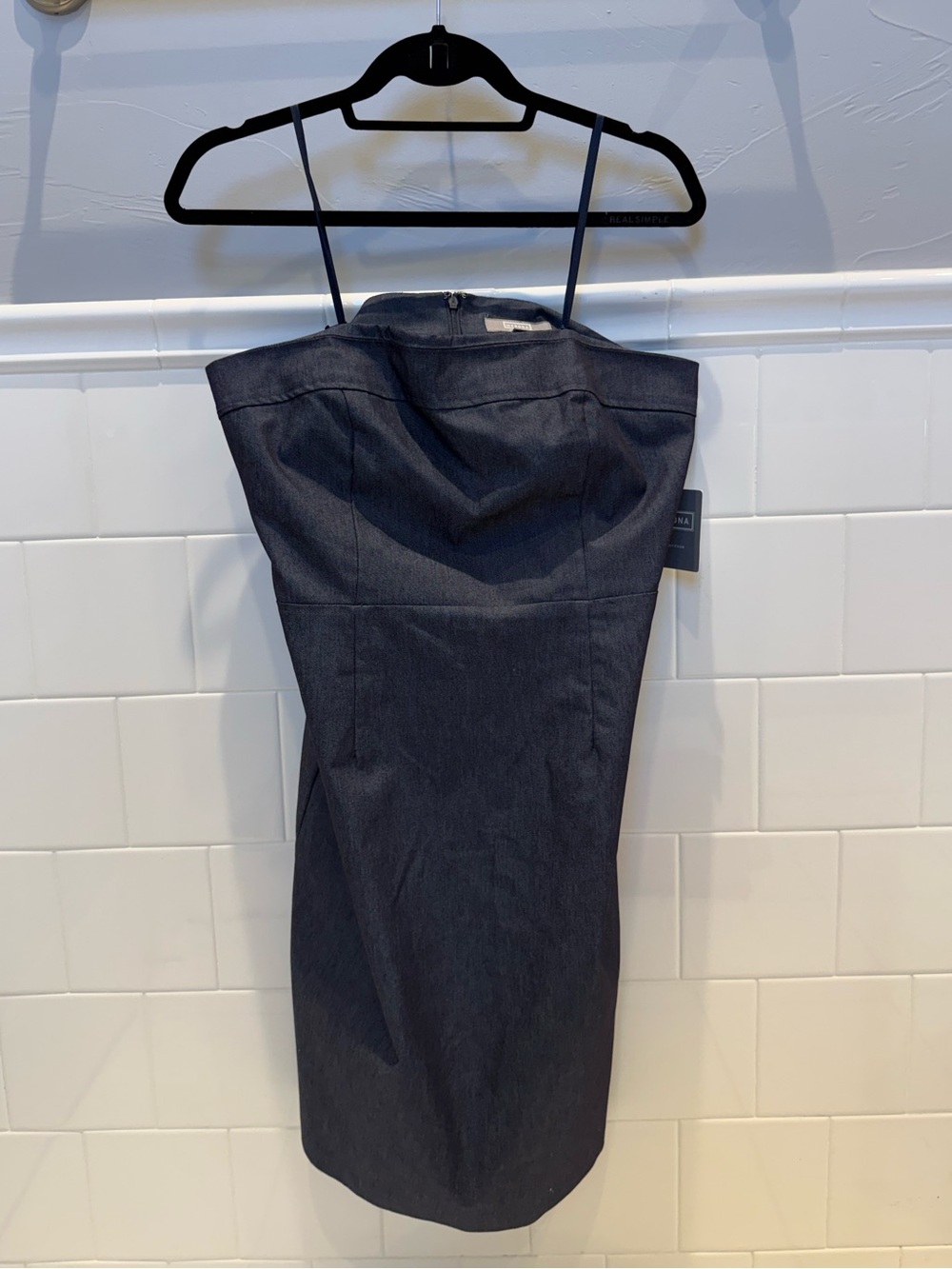 Strapless Black Sheath Dress